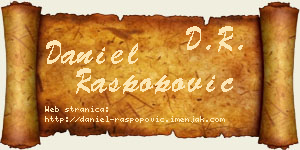 Daniel Raspopović vizit kartica